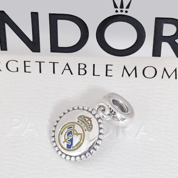 Pandora Real Madrid CF Dangle Madrid Soccer Futbol Charm S925 Silver with box - Picture 1 of 10